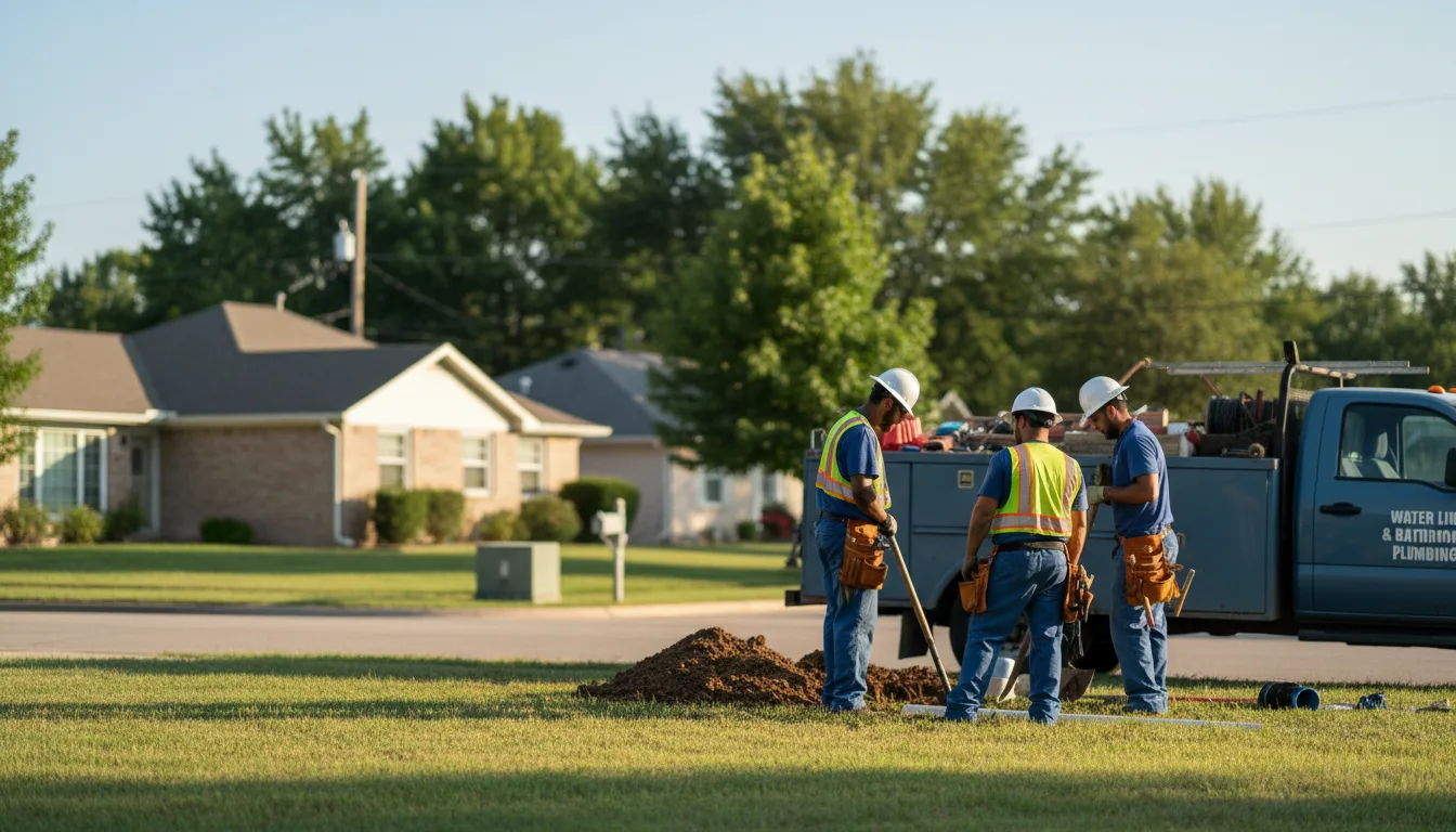 Residential water line and bathroom plumbing service in Tennga, GA